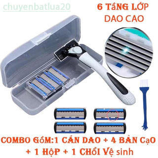 Dao cạo râu 6 lớp lưỡi cạo êm sắc sạch sẽ(DÙNG ĐƯỢC RẤT NHIỀU LẦN)