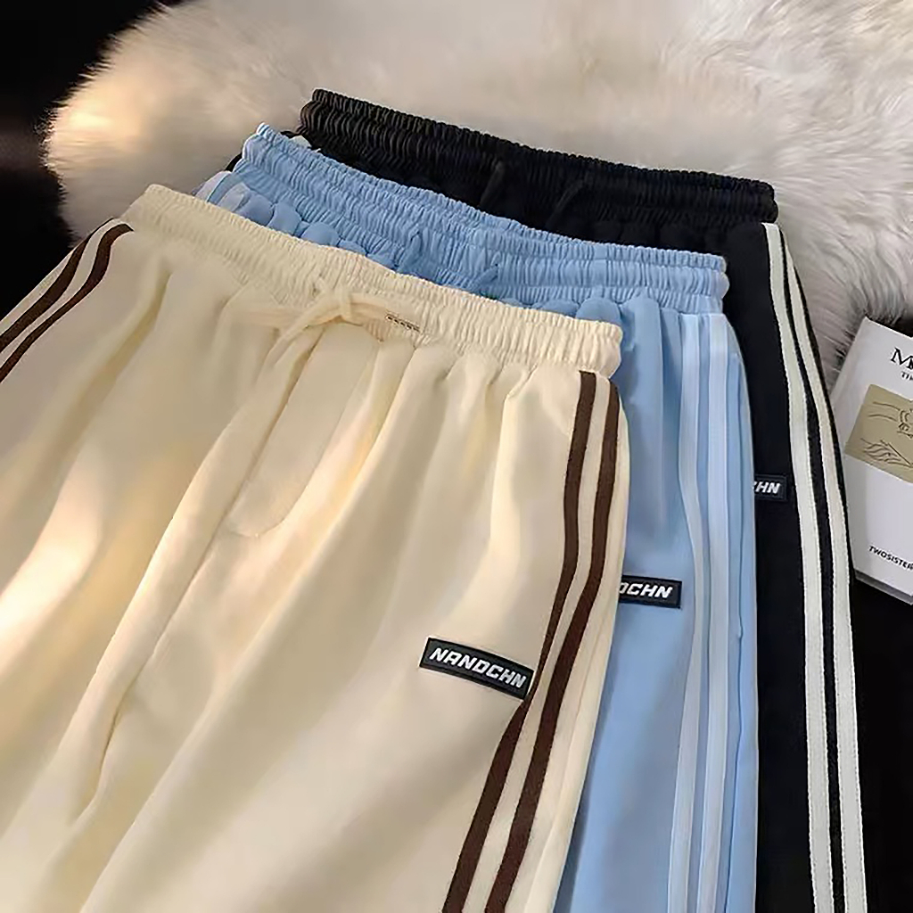Ảnh Quần Short Nam Nữ NANDCHN NAD Unisex Chất Cotton Phong Cách Ullzang - Quần Đùi 2 sọcThể Thao Mặc Thoáng Mát 1