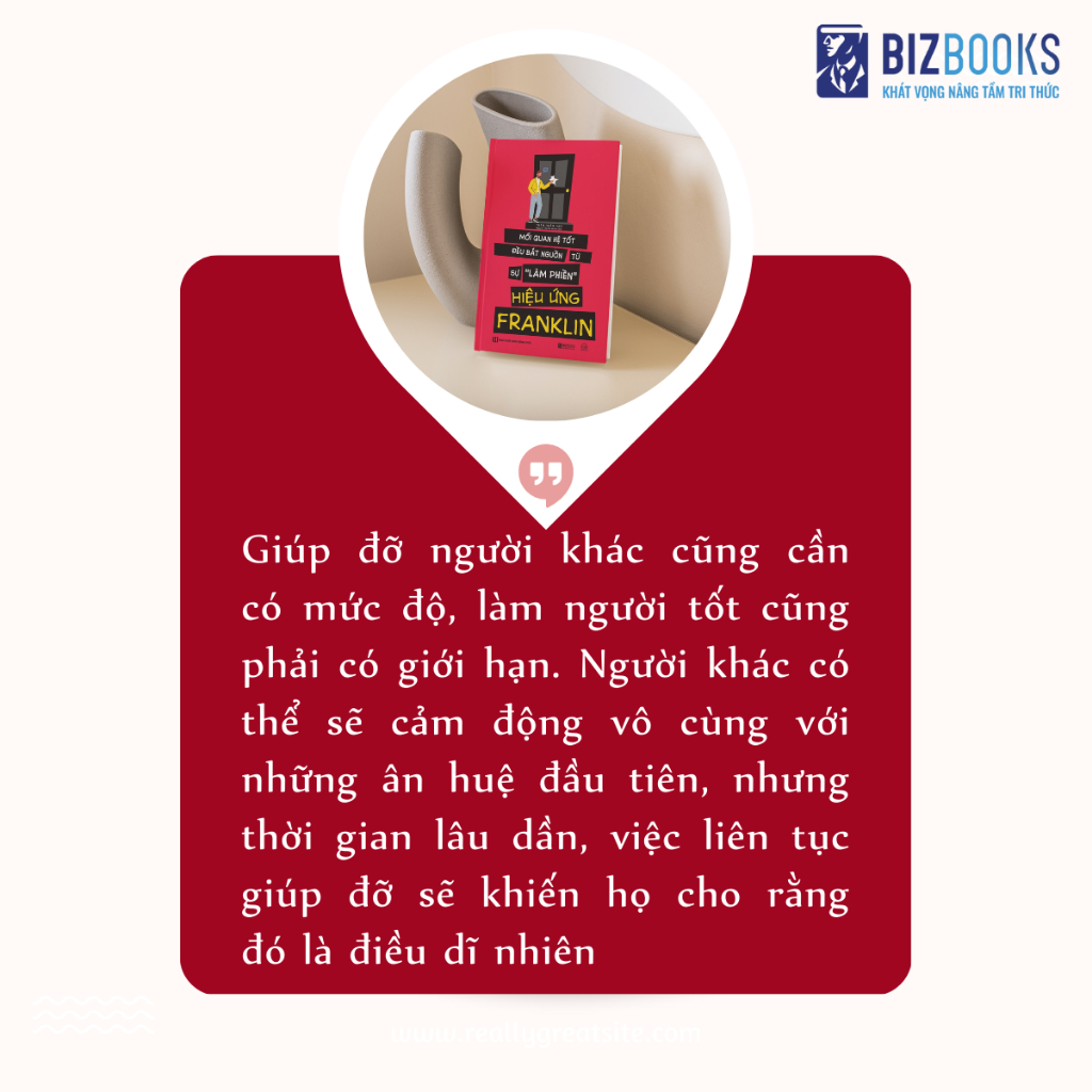 Sách Hiệu ứng Franklin - Mối quan hệ tốt bắt nguồn từ sự làm phiền -  Tâm Lý Học Hành Vi Hay Nên Đọc Bizbooks