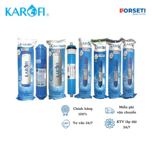 [Mã BMLTB200 giảm đến 100K đơn 499K] Trọn bộ 8 lõi lọc nước Karofi chính hãng dùng cho máy lọc nước Karofi E8RO