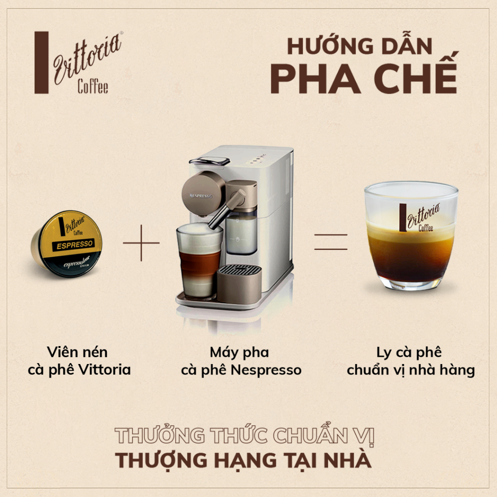 Viên nén cà phê Nespresso Victoria capsules nhập khẩu Úc - 100% Arabica hộp 10 viên 52gr