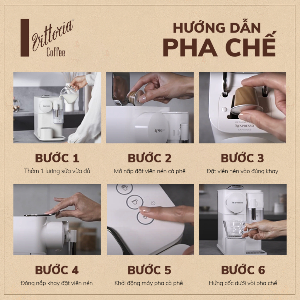 Viên nén cà phê Nespresso Victoria capsules nhập khẩu Úc - 100% Arabica hộp 10 viên 52gr
