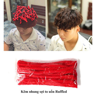 ❌GIÁ BUÔN❌Kẽm uốn tóc Ruffled, Kẽm nhung sợi to uốn tóc xoăn rối phồng,uốn Premlockv