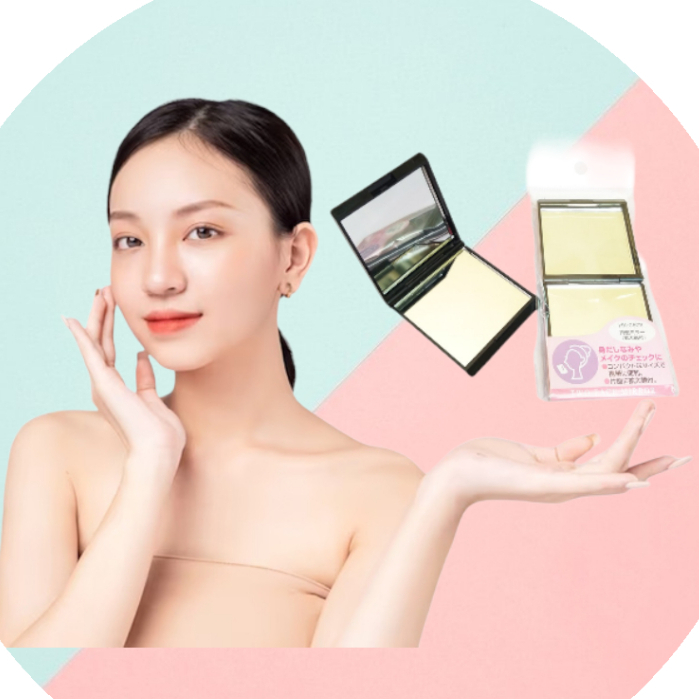 Gương Trang Điểm Hình Vuông Gấp Gọn, Chống Vỡ Kai 75697 - HK0503 (1 Bịch / 1 Gương)