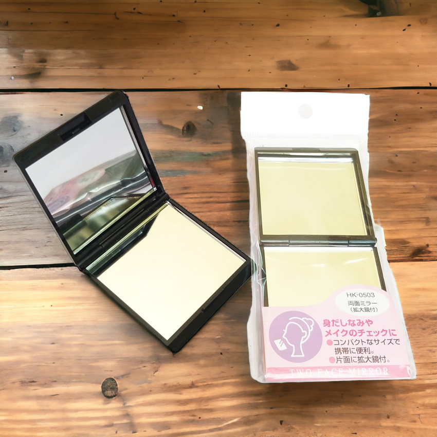 Gương Trang Điểm Hình Vuông Gấp Gọn, Chống Vỡ Kai 75697 - HK0503 (1 Bịch / 1 Gương)