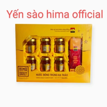 [yến sào hima] 1 hộp yến đông trùng hạ thảo có sợi đông trùng