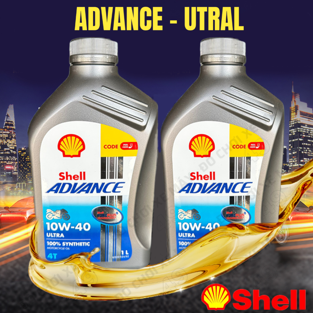 Nhớt Shell Advance 4T Ultra Full Tổng Hợp XE SỐ ( chai MÀU XÁM ...