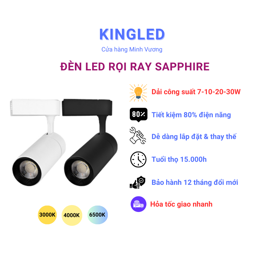 ĐÈN LED RỌI RAY SAPPHIRE KINGLED | Shopee Việt Nam