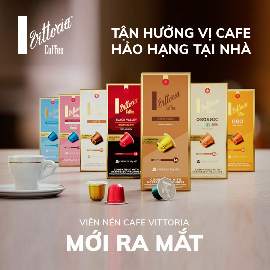 Viên nén cà phê Nespresso Victoria capsules nhập khẩu Úc - 100% Arabica hộp 10 viên 52gr