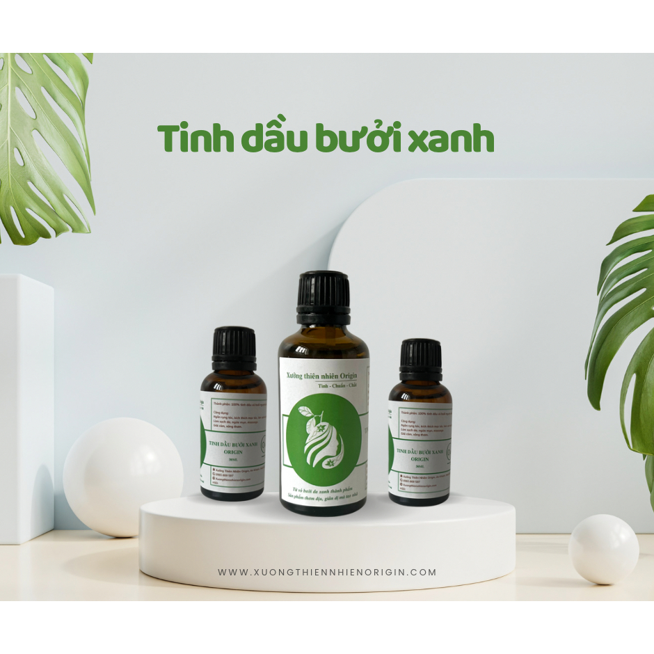 Tinh dầu bưởi xanh Origin nguyên chất 100% ngăn rụng, kích mọc tóc tự nhiên [Kiểm nghiệm]-30ml dùng trong 4 tháng