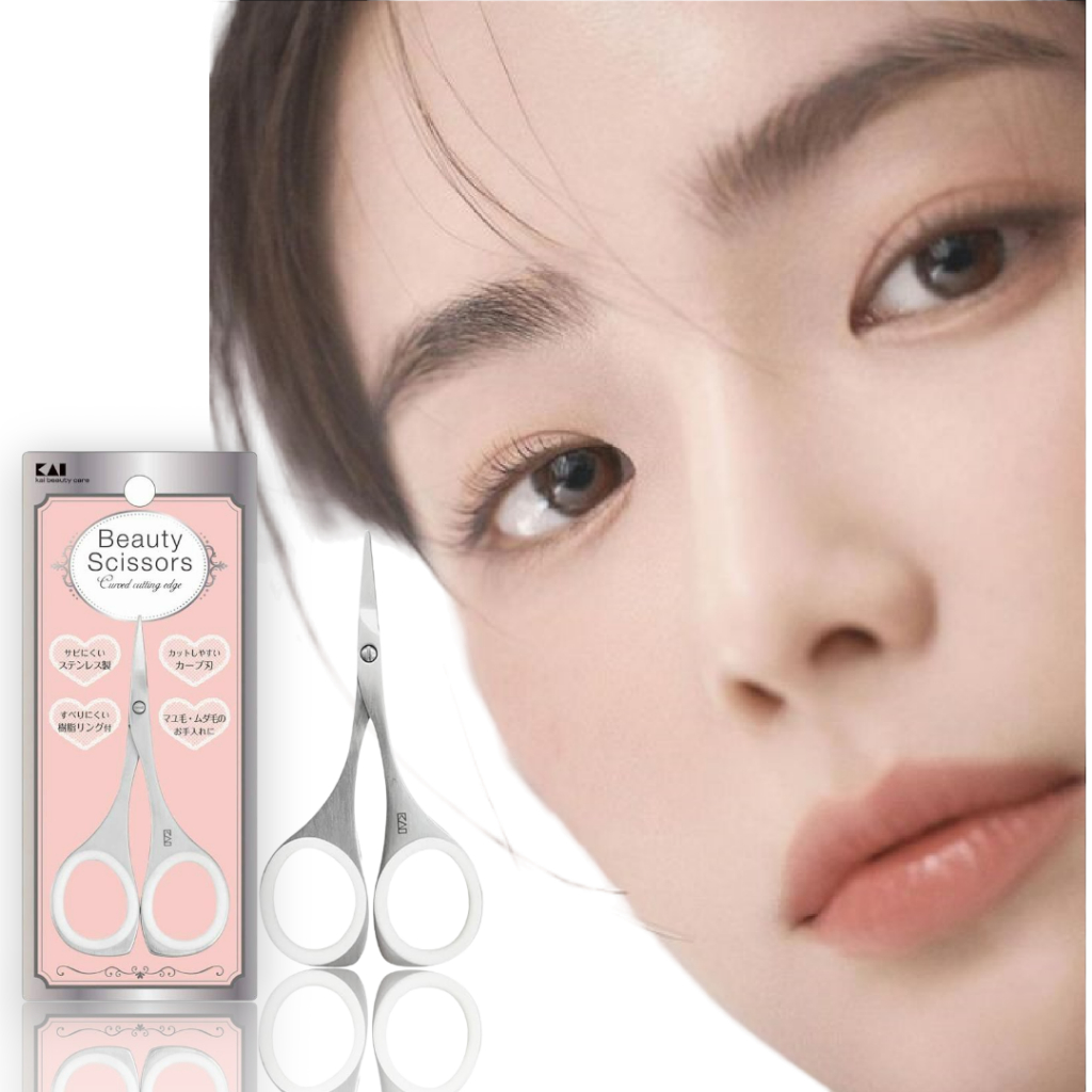 Kéo Tỉa Lông Mày Kai 000KQ3113 (Màu Trắng)