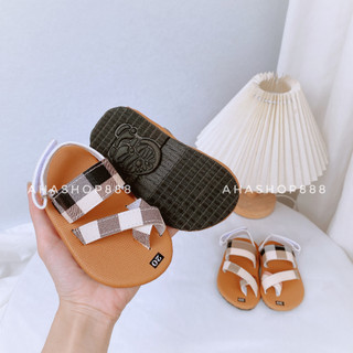 Sz 20-26 Dép Quai Hậu Xỏ Ngón Kẻ Sọc Phong Cách Năng Động Mùa Hè Cho Bé Trai Bé Gái 1-4 Tuổi K088