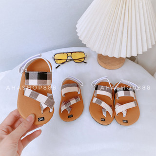 Sz 20-26 Dép Quai Hậu Xỏ Ngón Kẻ Sọc Phong Cách Năng Động Mùa Hè Cho Bé Trai Bé Gái 1-4 Tuổi K088