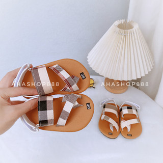 Sz 20-26 Dép Quai Hậu Xỏ Ngón Kẻ Sọc Phong Cách Năng Động Mùa Hè Cho Bé Trai Bé Gái 1-4 Tuổi K088