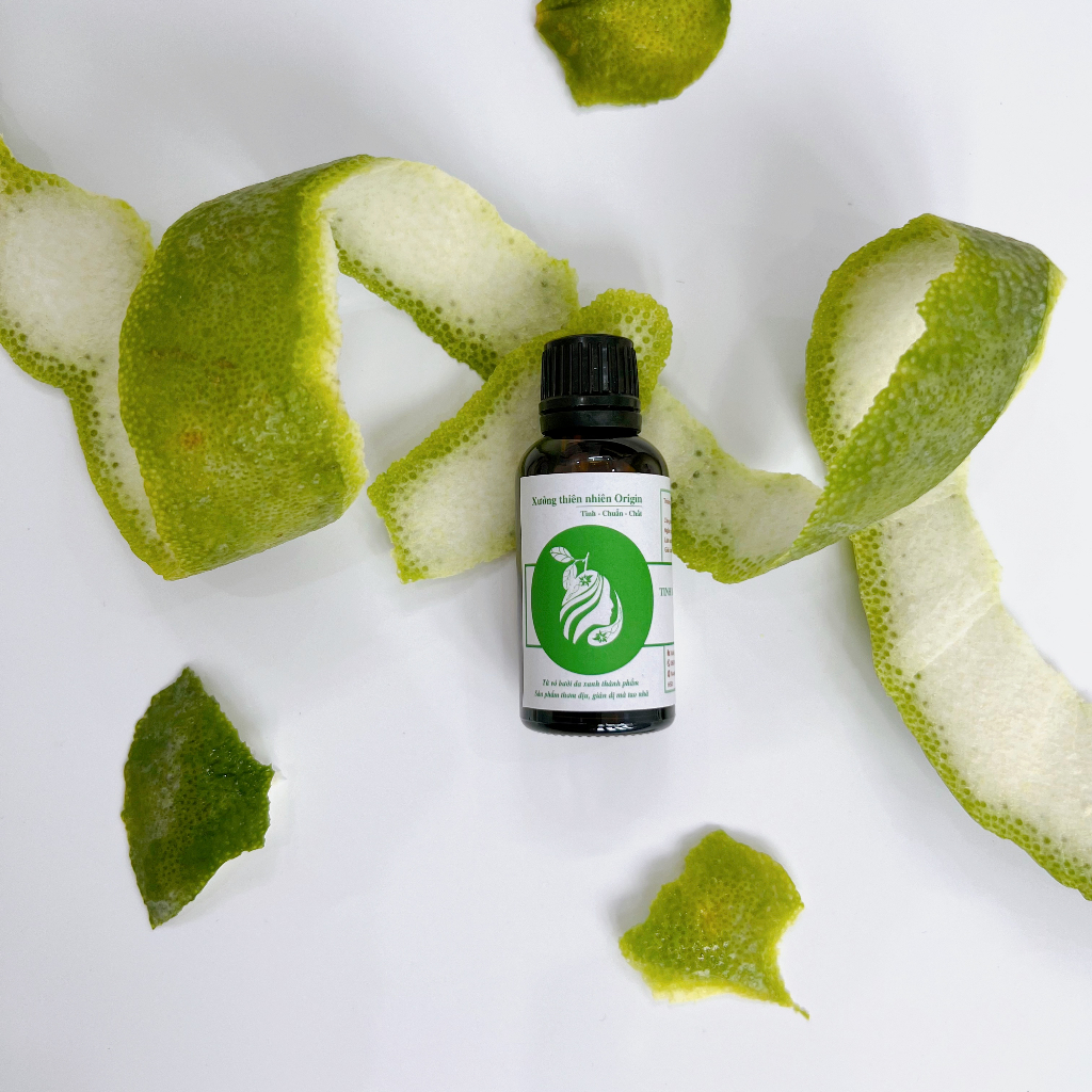 Tinh dầu dưỡng tóc bưởi xanh Origin nguyên chất 100% ngăn rụng, kích thích mọc tóc tự nhiên [ Kiểm nghiệm GC-MS]-50ml