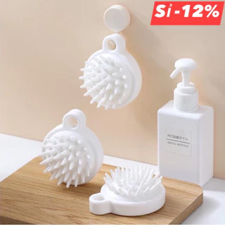 [H2.1A] Lược gội đầu silicon mát xa da đầu, giảm rụng kích thích mọc tóc (Trắng)