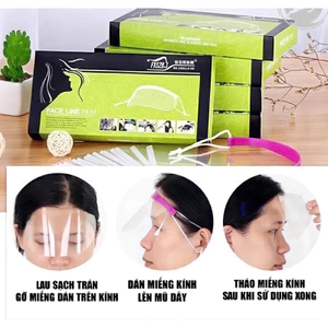 Miếng dán trán, kính che mắt hộp 50 cái dùng để trang điểm, nhuộm tóc