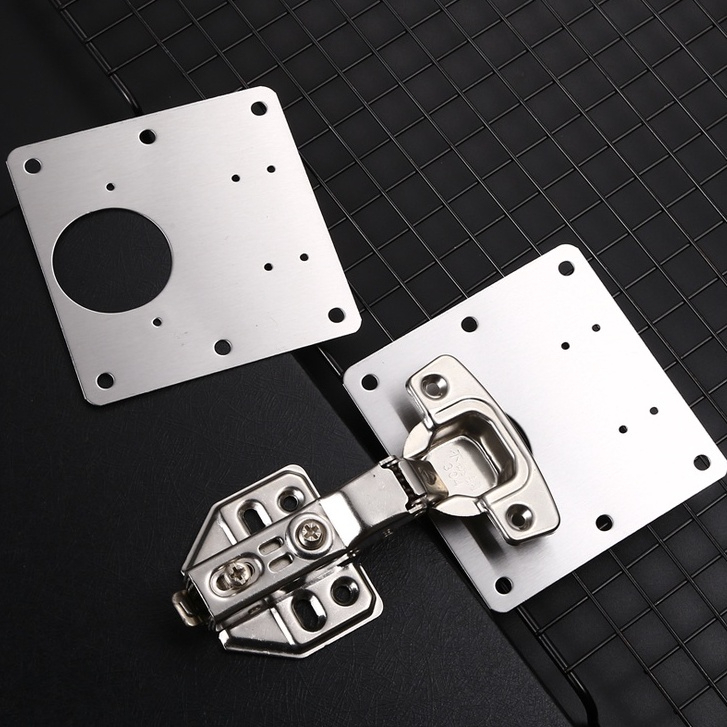 Miếng đệm sửa bản lề cửa tủ -Chất liệu thép không gỉ -Hàng chất lượng cao - Không ưng hoàn tiền-Tặng kèm 8 vít 3x15mm;