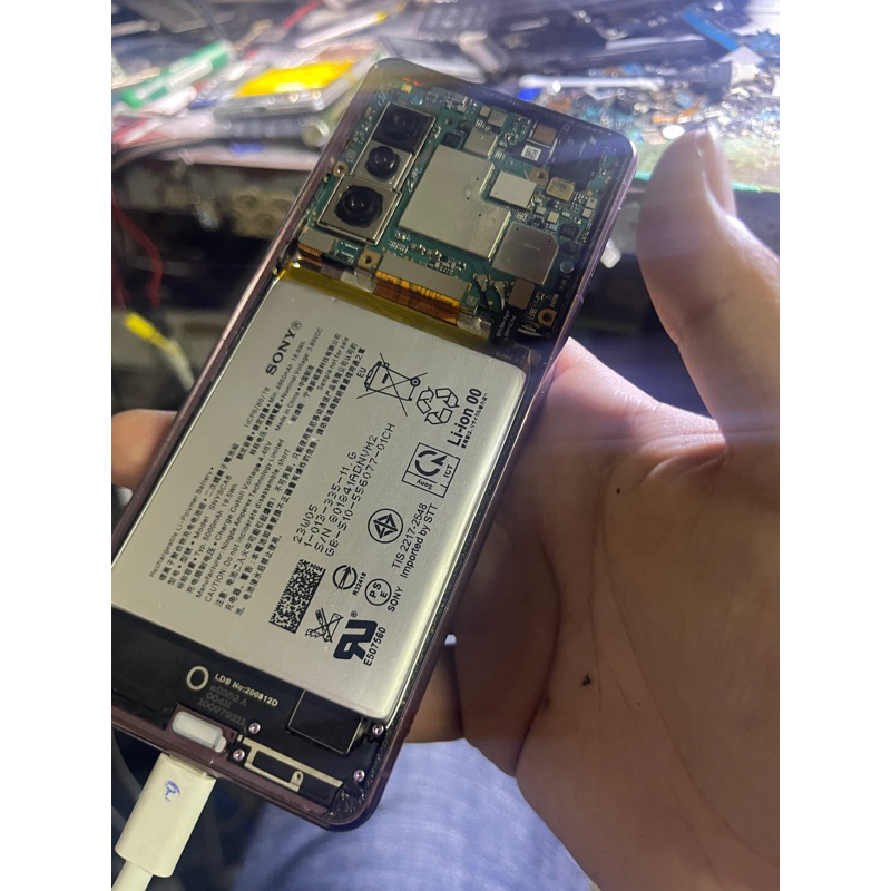 Cover Batteria In Vetro Con Lente Fotocamera Posteriore Per Sony Xperia 5 II (X5 II)