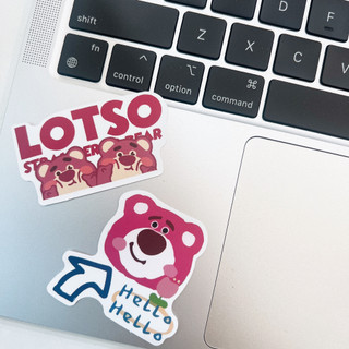 Sticker Gấu Dâu Lotso Chống Nước Hình Dán Cute Dán Mũ Bảo Hiểm Timo ST76