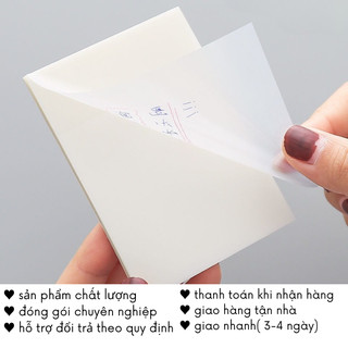 Giấy Note Trong Suốt Cute Nhiều Màu Ghi Chú Nhớ Dễ Thương Timo VPK45
