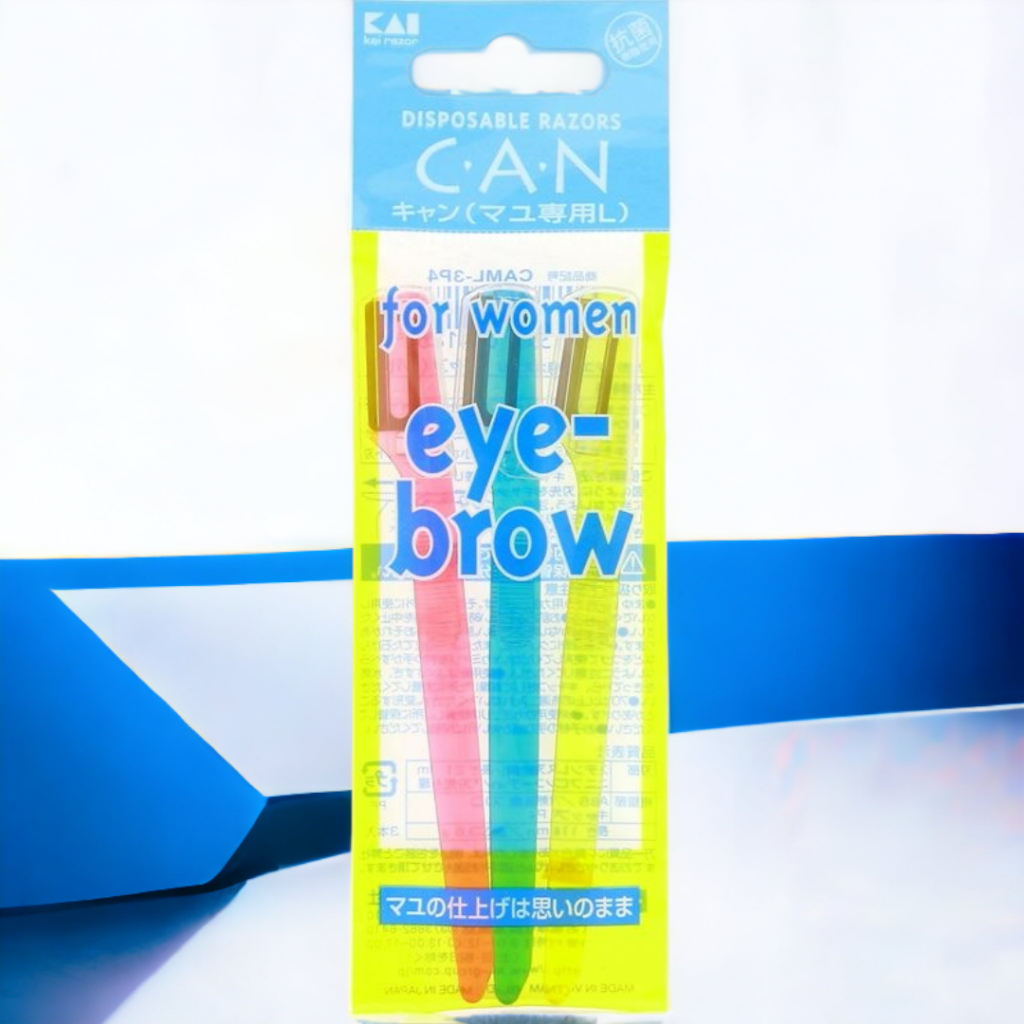 Dao Cạo Lông Mày Lưỡi Đơn Kai Razor EyeBrow 004183 CAML - 3P4 (Set 3 Cây)