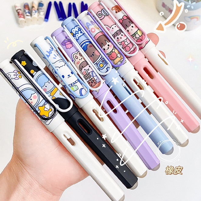 Set 2 Bút Tặng Kèm Ống Mực Thay Thế Mực Xanh Xóa Được (Tuyển   )