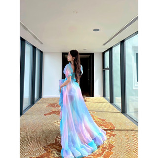 [ẢNH THẬT] Váy công chúa bèo xẻ mix màu pastel xinh😍 TKCC