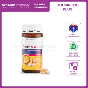 [NHẬP KHẨU CHÍNH HÃNG ĐỨC] Coenin Q10 plus Sanct Bernhard - Viên uống bổ tim, hỗ trợ sức khỏe tim mạch - Lọ 30 viên