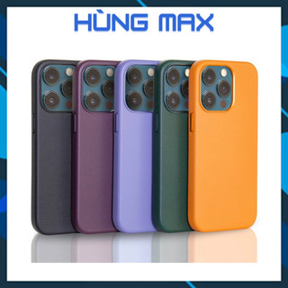 Ốp lưng da Leather Case hỗ trợ sạc không dây cho IP 13 13pro 13promax 14pro 14 promax
