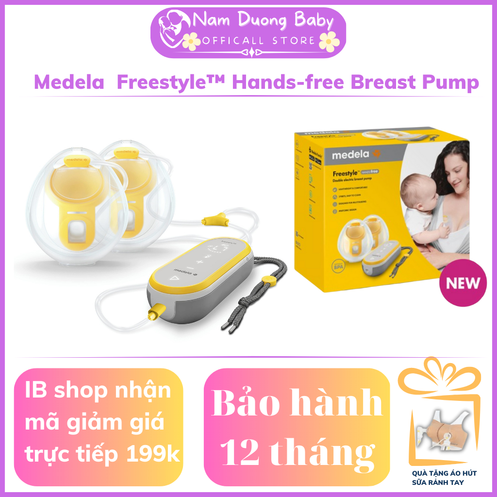 Máy hút sữa Medela Freestyle™ Hands-free Breast Pump với bộ cup hút sữa  rảnh tay thế hệ mới 2023 chính hãng