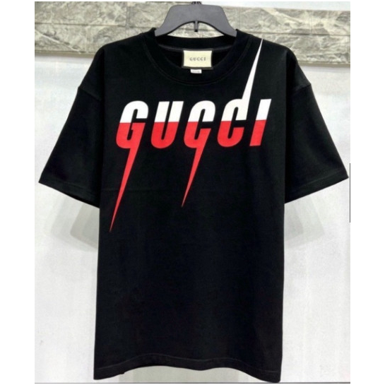 Áo Phông Nam Nữ Gucci in Hình Tia Chớp Áo Thun cộc tay cổ tròn unisex ...