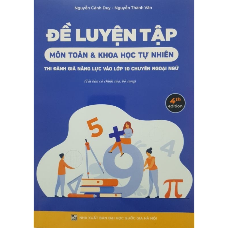 Ảnh Sách - Đề luyện tập môn Toán & khoa học tự nhiên - Thi đánh giá năng lực vào lớp 10 chuyên Ngoại Ngữ 2