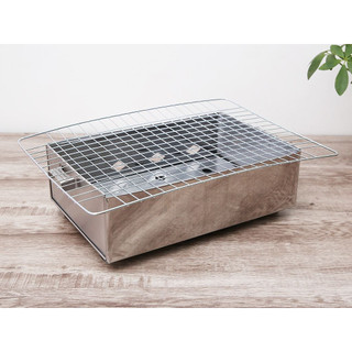 Bếp nướng inox tặng kèm kẹp gắp thịt, lò nướng than hoa ngoài trời