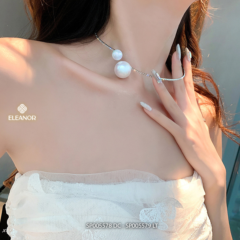 Dây chuyền choker vòng tay Eleanor Accessories bộ trang sức đính đá phụ kiện trang sức 5578