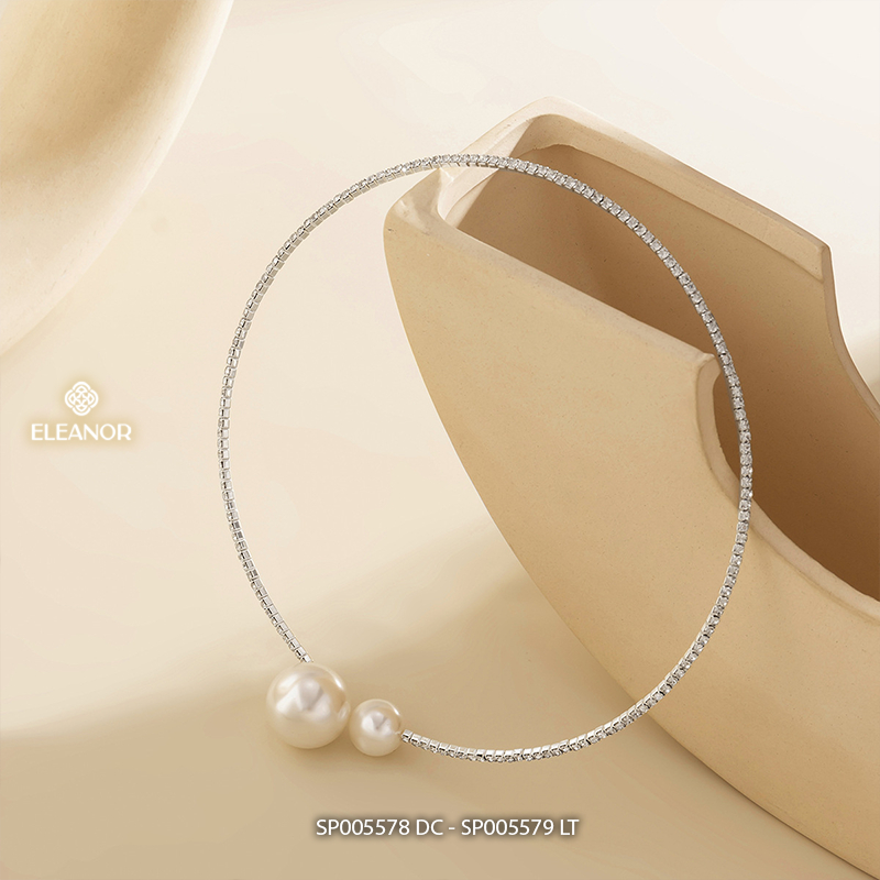 Dây chuyền choker vòng tay Eleanor Accessories bộ trang sức đính đá phụ kiện trang sức 5578