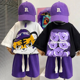 [Hàng QCCC] Bộ size đại cho bé mẫu hottrend 2023 - set áo cộc tay quần đùi unisex bé trai bé gái mặc mùa hè 12kg - 50kg