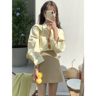 Áo Sơ Mi mùa hè Forgirl Sơ Mi Nữ Form Hàn Quốc Dáng Dài Phong Cách Công Sở Dài Tay Cao Cấp FG034