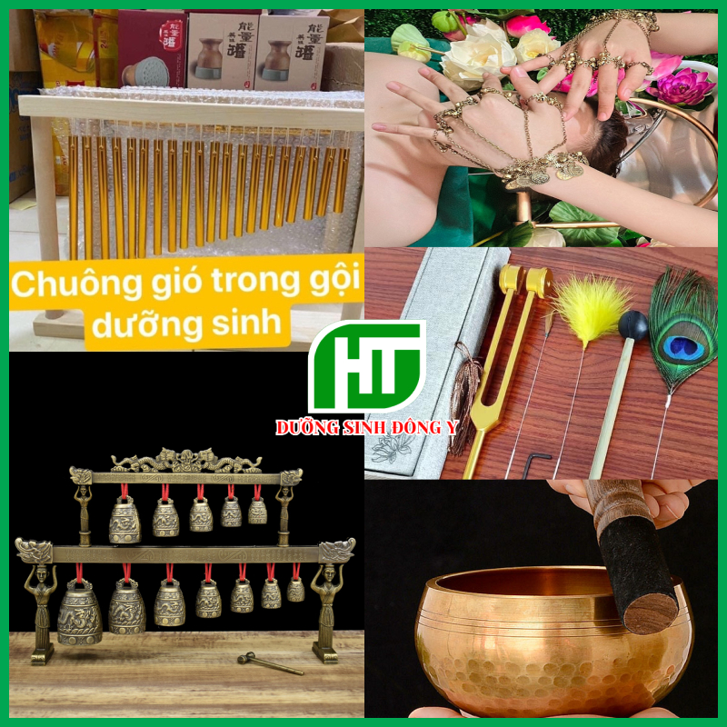 Bộ Chuông Gội Đầu Dưỡng Sinh Đông Y Trung Hoa, Lông Công, Bộ Âm Thoa ...