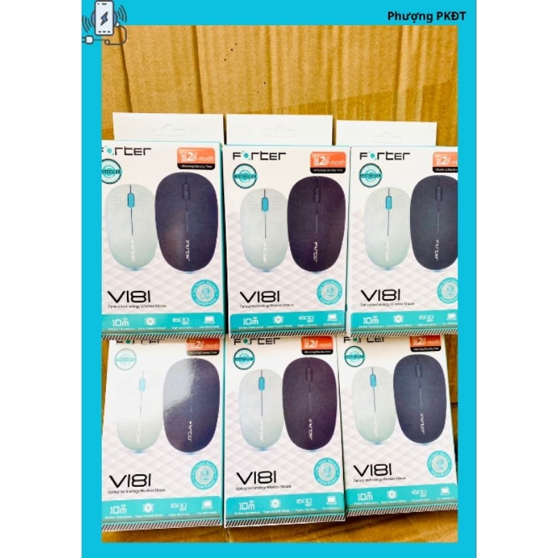 CHUỘT KHÔNG DÂY FORTER V181 ĐEN TRẮNG | Shopee Việt Nam