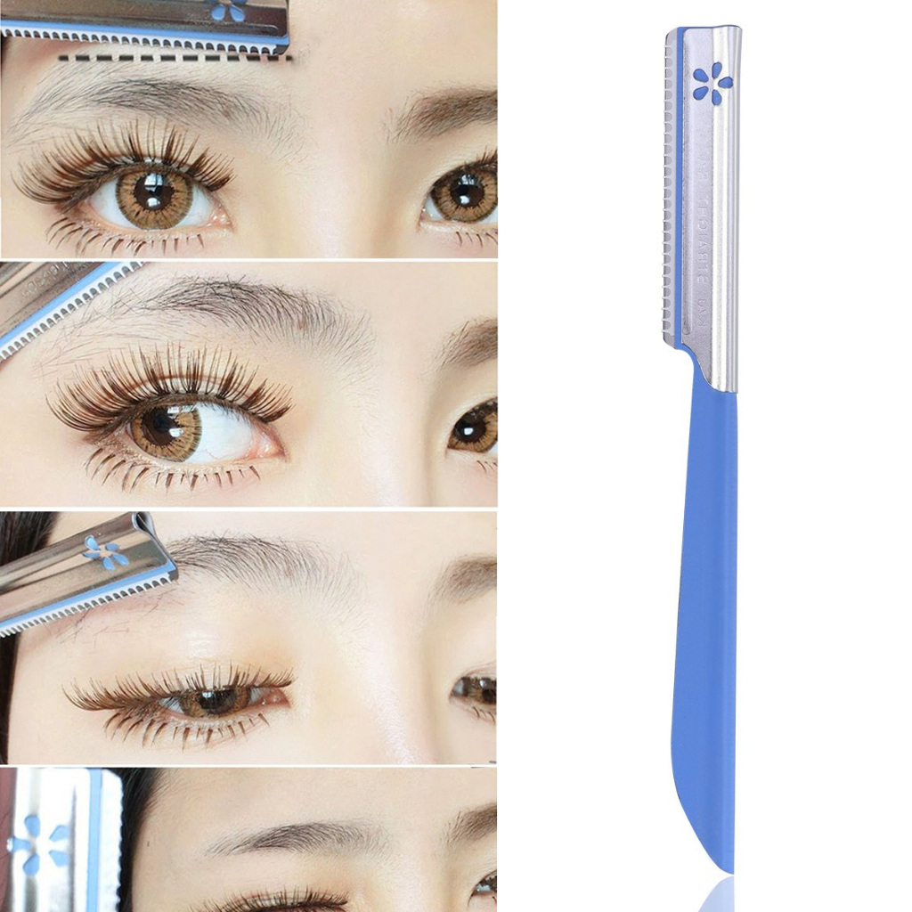 Dao Cạo Lông Mày Lưỡi Thép Có Màng Bảo Vệ Kai Kazor BTM Beauty Guar 00661 (Set 5 cây)