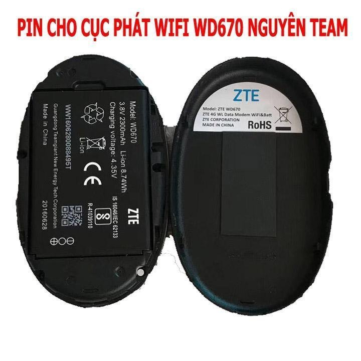 Pin Cục phát wifi 4G LTE WD670 chính hãng ZTE Pin Bền Công Nghệ Mới ...