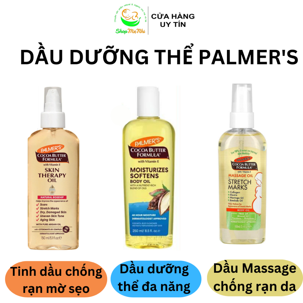 Dầu dưỡng da Palmer's cocoa butter stretch mark, therapy oil