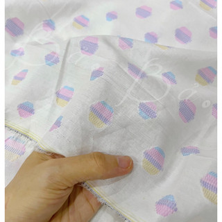 Vải Xô Cotton Dệt Hoạ Tiết Mềm Rũ Mát Khổ 1m50