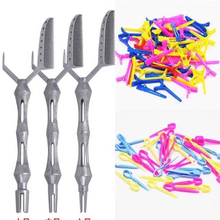 Combo Bộ Dụng Cụ Uốn Tóc Nam Siêu Nhanh (3 lược uốn+giấy uốn lạnh+ 1 hộp 60 kẹp ghim)