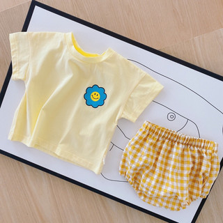 [Hottrend] Bộ Hàn Quốc cho bé - set áo cộc tay quần chip đùi caro bé trai bé gái siêu xinh
