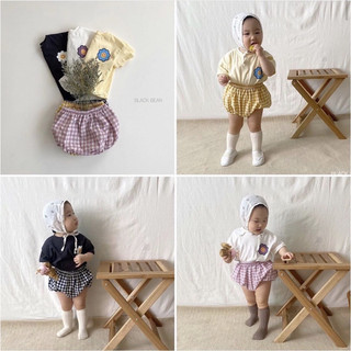 [Hottrend] Bộ Hàn Quốc cho bé - set áo cộc tay quần chip đùi caro bé trai bé gái siêu xinh