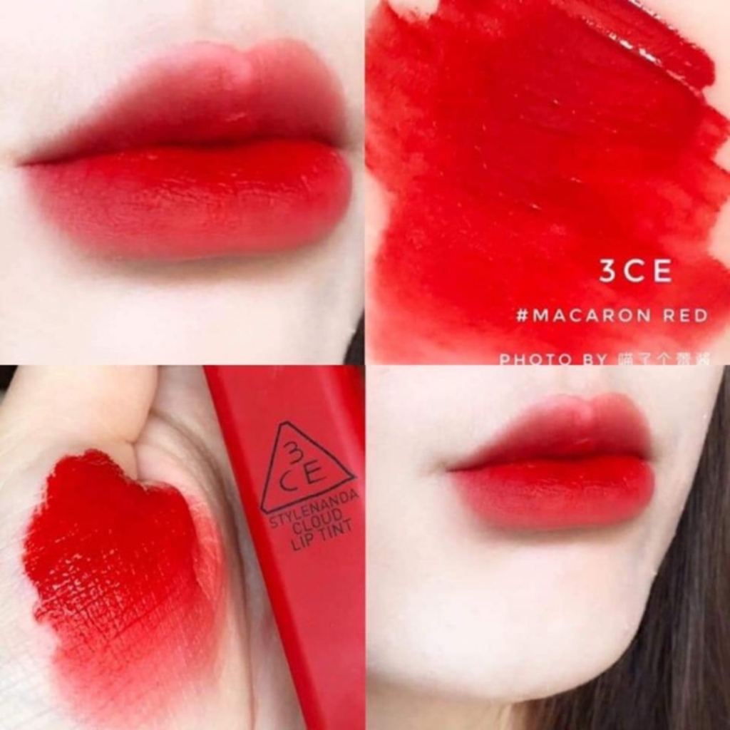Son Kem Lì 3CE Cloud Lip Tint Macaron Red Màu Đỏ Tươi Quyến Rũ CHÍNH HÃNG |  Shopee Việt Nam
