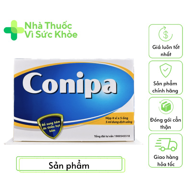 [Chính hãng] Conipa bổ sung kẽm, tăng sức đề kháng cho cơ thể (Hộp 20 ...