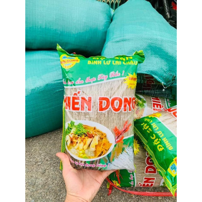 Miến Dong Bình Lư Lai Châu( miến dong không chất tẩy ,100% từ củ dong không pha tạp,sợi miến dai không bở)1kg
